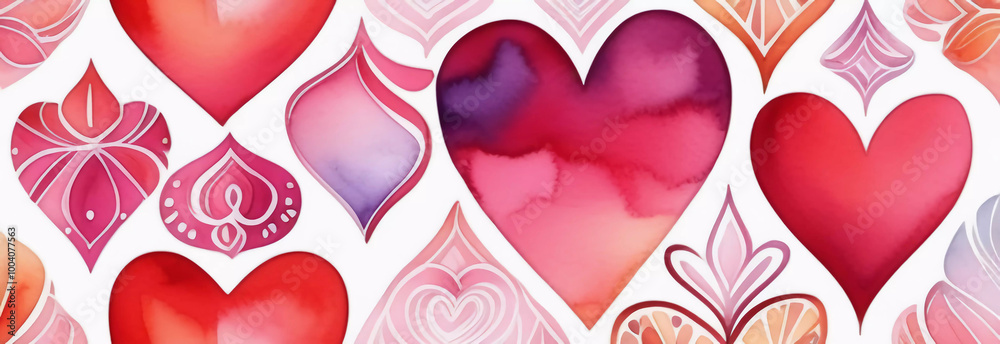 Canvas Prints valentine's day card. web banner. generative ai