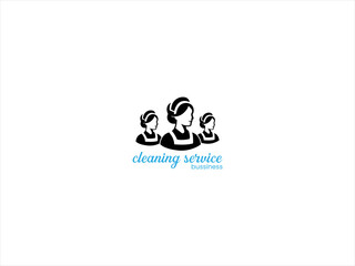 Fototapeta premium Maid service logo.The logo could feature minimalistic icons such as a gleaming broom, shining star, or bubbles, symbolizing cleanliness and efficiency. 