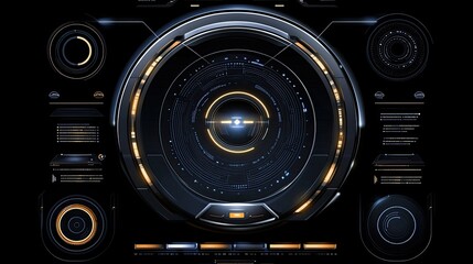 The digital backdrop showcases a high-tech environment with blue light effects and data elements, providing a modern platform ideal for software design concepts