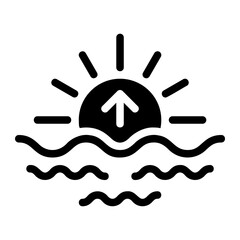sunrise glyph icon