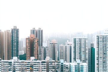 Fototapeta premium Apartment in Hongkong architecture cityscape building.