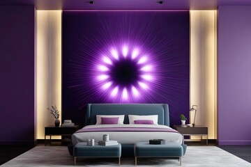 Stunning Unique Violet Background with Vibrant Light for Contemporary Interior Wall Design
