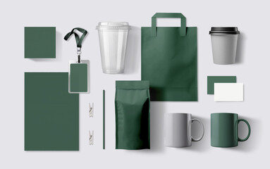 Coffee stationery mockup