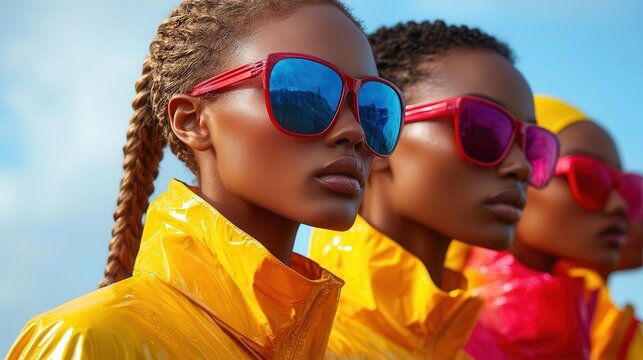 athleisure fashion looks modeled from the front blending athletic and leisure styles in vivid eyecatching tones showcasing modern trends in a dynamic and energetic atmosphere