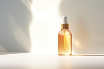 Naklejka premium Simple serum cosmetics perfume bottle.