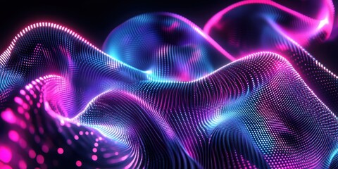 Obraz premium abstract background with colorful lines and dots