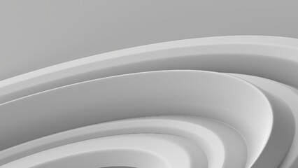 Obraz premium Simple Curve White Luxury Contemporary Elegant and Modern 3D Rendering Abstract Background