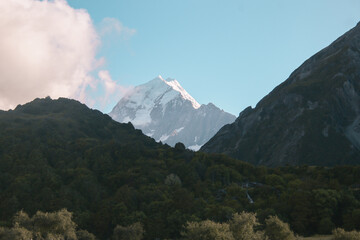 Mount Cook Summit Between Two Peaks