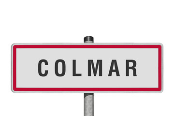 COLMAR, panneau entrée agglomération, (symbolique)