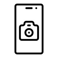photo camera line icon