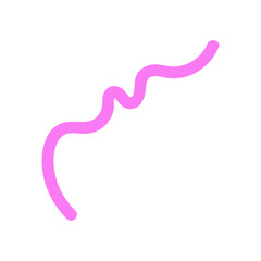 organic pink squiggle line element