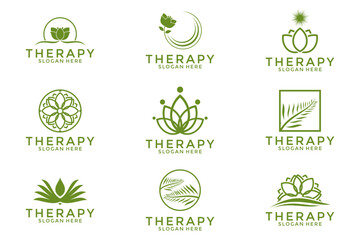 Set of Therapy logo vector icon, Therapy logo design template
