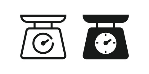 Weight scale icon vector 