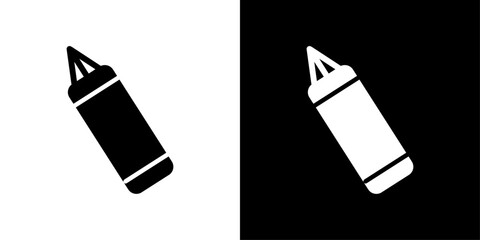 Boxing punch bag icon Flat art illustration in outline
