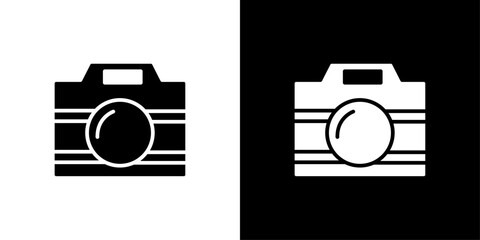 Camera icon Flat art illustration in outline