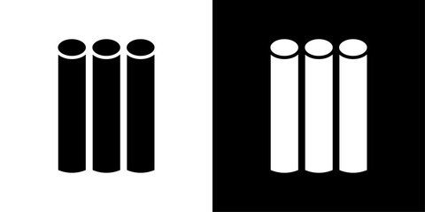 Chalk icon Flat art illustration in outline