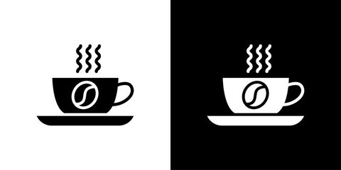 Coffee cup icon Flat art illustration in outline