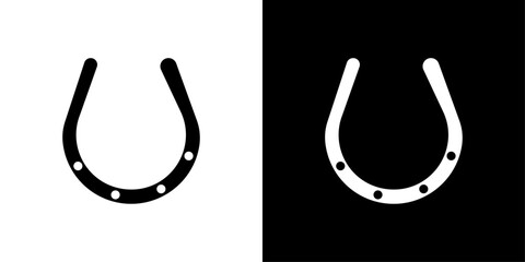 Horseshoe icon Flat art illustration in outline