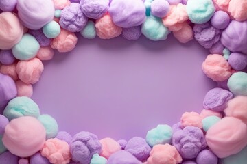 Obraz premium Dreamy Pastel Canopy Background with Soft Cotton Candy Violet Texture