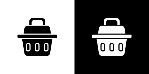 Pet cage icon Flat art illustration in outline