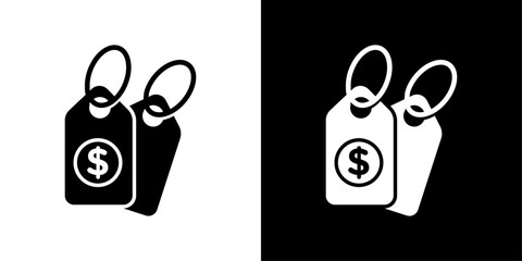 Price tag icon Flat art illustration in outline