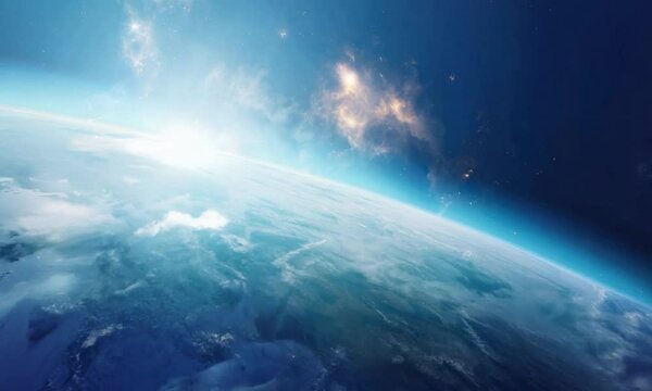fictional planet earth in outer space