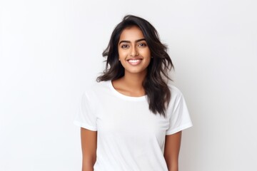Fototapeta premium Woman portrait t-shirt smiling.