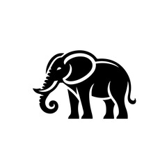 elephant icon illustration, elephant silhouettes. elephant logo vector icon illustration.