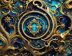 Vibrant Modern Art - Ethereal Life Space Origin