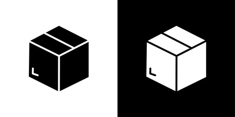 Box icon Flat art illustration in outline