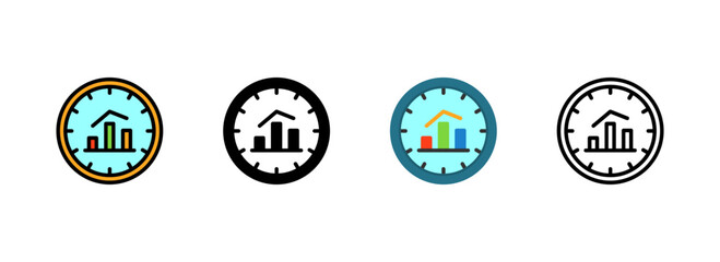 Obraz premium Set of Clock Icon