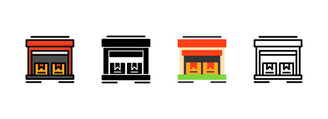 Set of Warehouse Icon