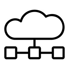 cloud computing line icon
