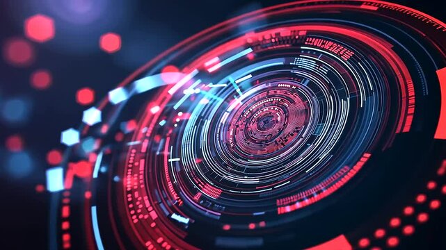 A modern, tech-savvy bank logo with a transparent holographic element and digital data streams, symbolizing the advancement of financial services through online technology