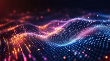 Obraz premium Ultra-Realistic Big Data Technology Background with Binary Computer Code and Bright Colors for Futuristic Digital Innovation