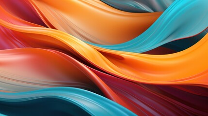 Naklejka premium Vibrant Abstract Curves and Waves Background. Modern Fluid Design