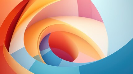Obraz premium Vibrant Abstract Curves and Waves Background. Modern Fluid Design