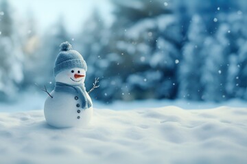 Obraz premium Snowman outdoors snowman christmas.