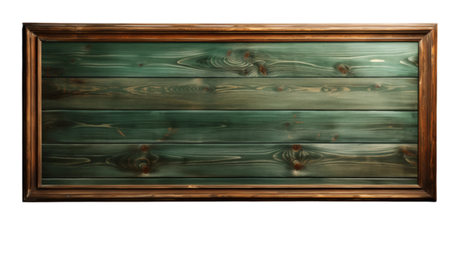 Green school chalkboard, studio view, isolated on white background.