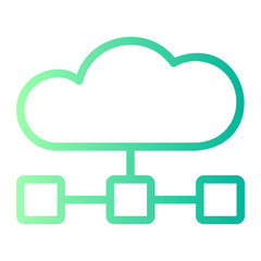 cloud computing gradient icon