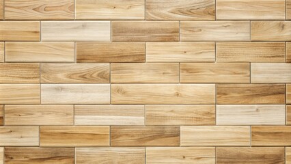Obraz premium Light brown wooden tiles pattern for background texture in natural design concept