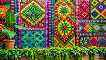 Vibrant Texture and Colorful Patterns in an Outdoor Setting for Creative Design Projects