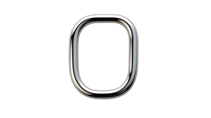 Silver paper clip, studio view, isolated on white background.