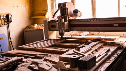 Machine Tool Equipment Industrial Workshop Enterprise Wood Processing Wooden Planks.