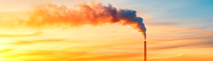 Obraz premium Impact of Acid Rain on Forests and Aquatic Ecosystems - Industrial Emissions Causing Soil Acidification and Public Health Risks