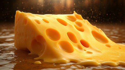 A digital cheese pattern with repeated gouda and mozzarella pieces creating a visual texture