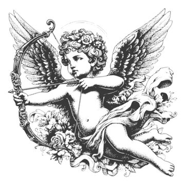 recommend clip art: angel with wings, cherub