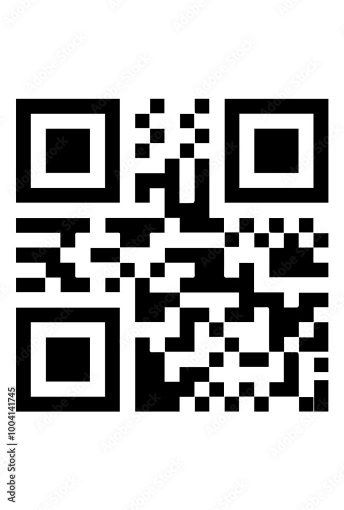 Fototapete vector qr code for web, web qr code editable image, qr code png image