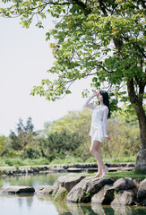 portrait of an asian young woman