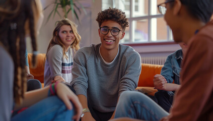 A support meeting for mental health care in schools